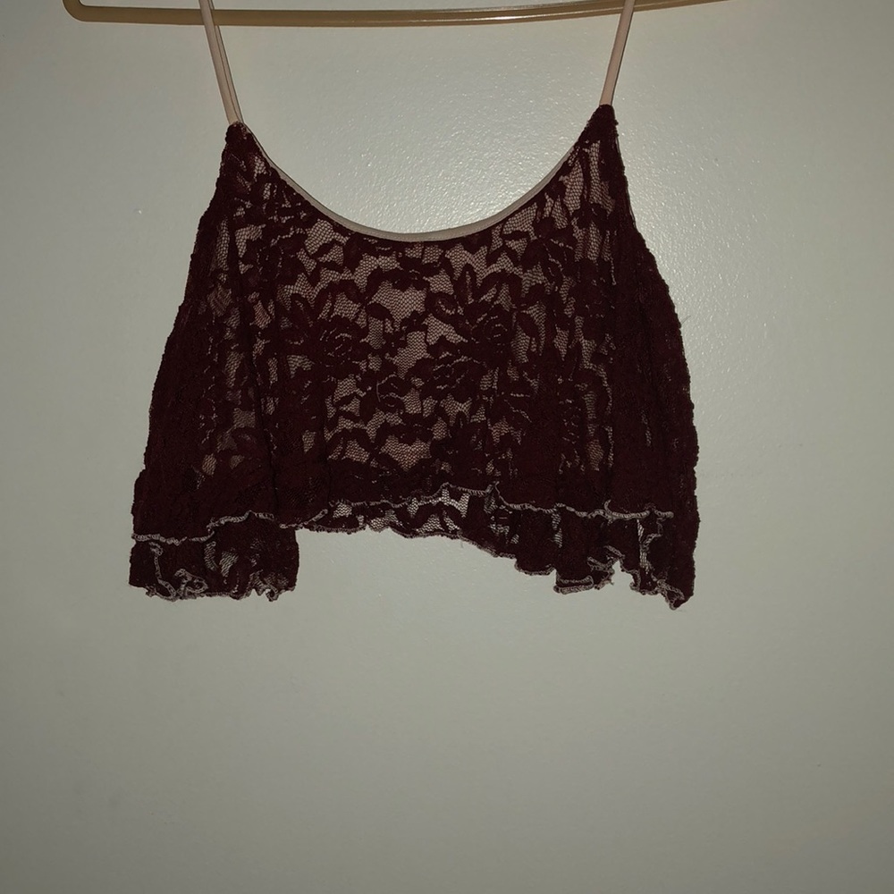 Burgundy crop top